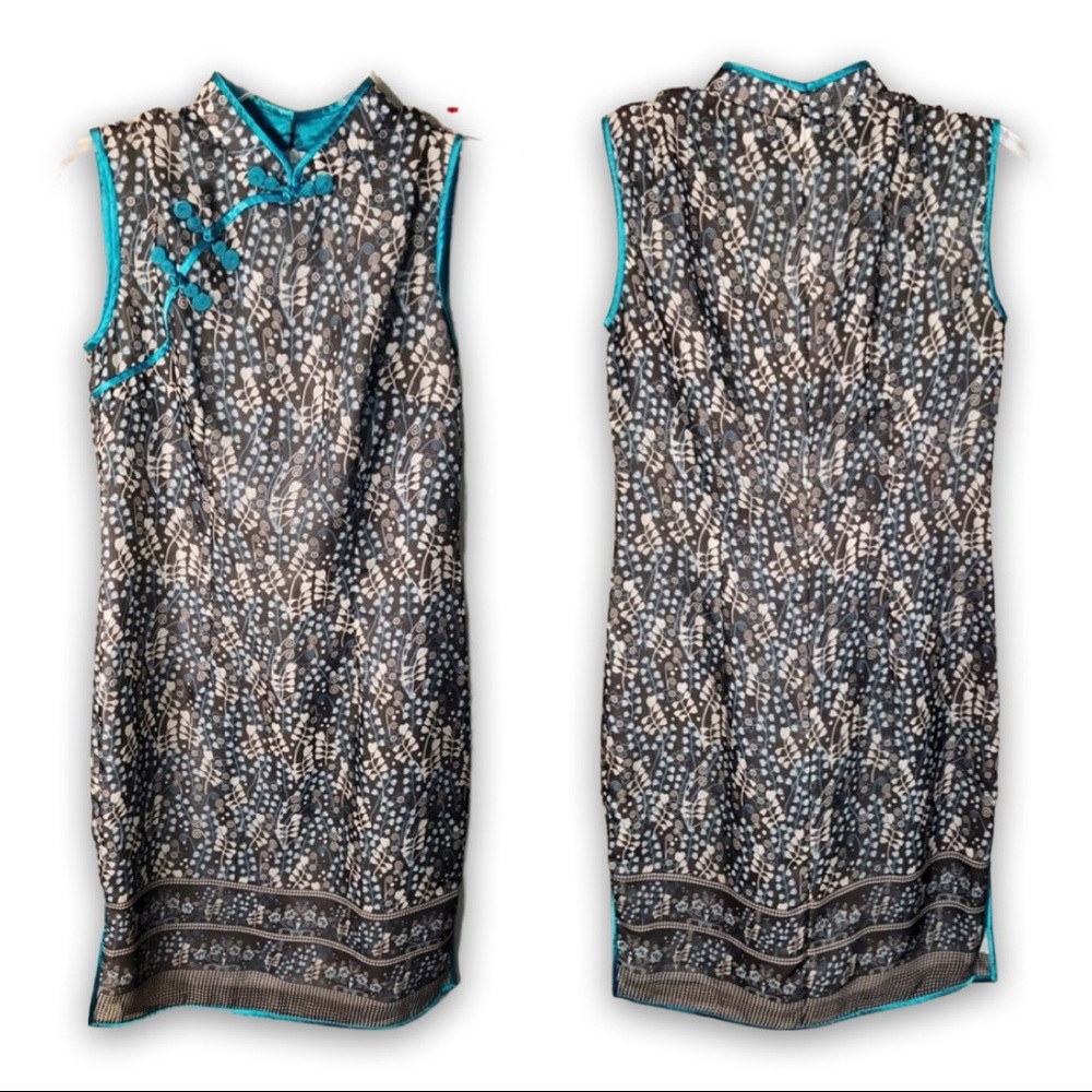 Y2K | Vintage | Mandarin collar dress